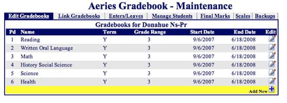Edit Gradebooks - Step #2 Add as many gradebooks as you want Enter/Leaves 1. Click on Enters/Leaves Tab 2.