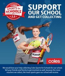 The Coles Sports for Schools Program is here! Collect your Coles vouchers and return them to the box in the office foyer or pop them in the box in-store at Caringbah Coles.
