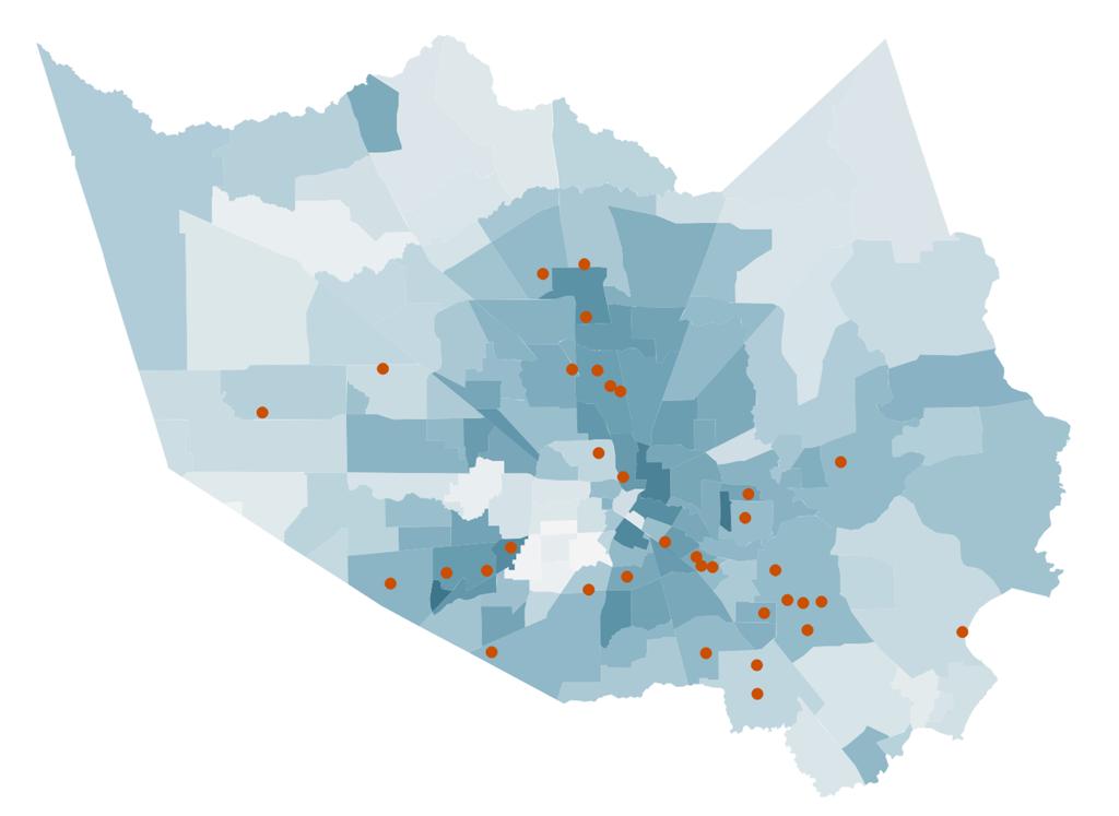 Gold Ribbon Elementary Schools Across Harris County By Levels of Poverty % Children in Poverty Neighborhood Type % Children in Poverty, 2015 Gold Ribbon 35%