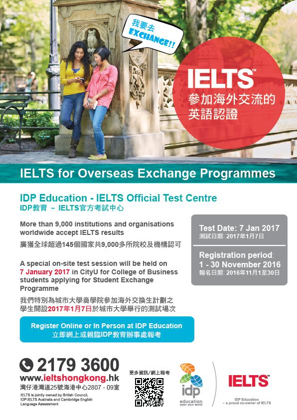 IELTS Application Register for IELTS in early November 2017 by applying online at IDP s webpage