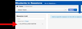 Select the session from the Session List that you are