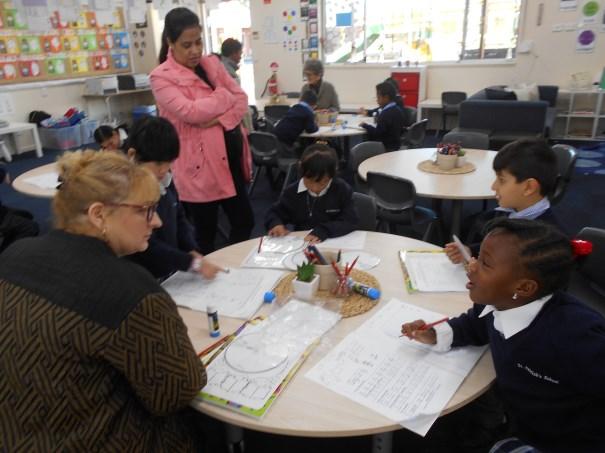 In order for visitors to have a broad sense of what is offered at St Patrick's, each class had a different teaching and learning focus including Literacy Rotations, Science, Maths, History and Coding