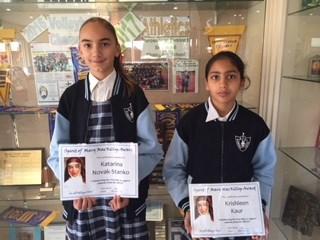 Spirit of Mary MacKillop award Congratulations to Katarina Novak-Stanko and Krishleen Kaur on receiving the Spirit of Mary MacKillop Award for volunteering their own time to support students from the