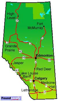 Alberta Map ( https://www.transcanadahighway.