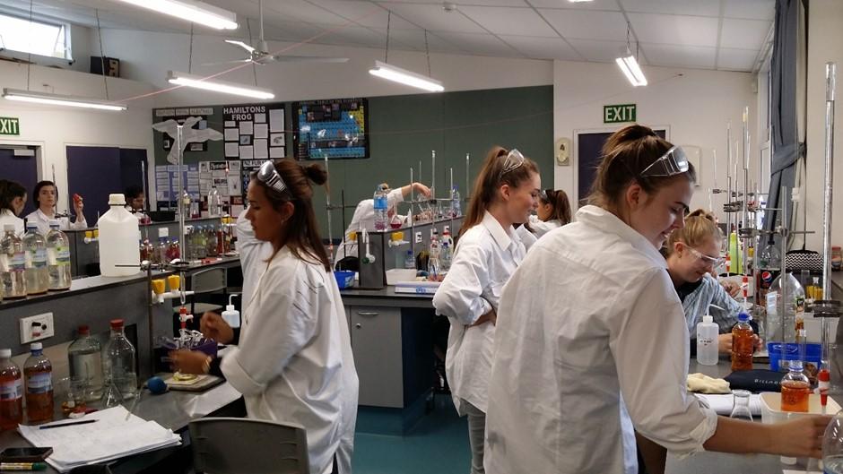 Year 13 Chemistry Practical Investigation The 20th & 21st March saw the Level 3 chemistry students busy in the laboratory completing titrations for their Practical Investigation Achievement Standard.