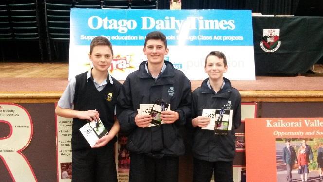 Signed D Seddon Returning Officer Year 9 and 10 Social Studies Quiz On Thursday afternoon seven teams of three competed at the annual Otago Daily Times Xtra Spelling Quiz at