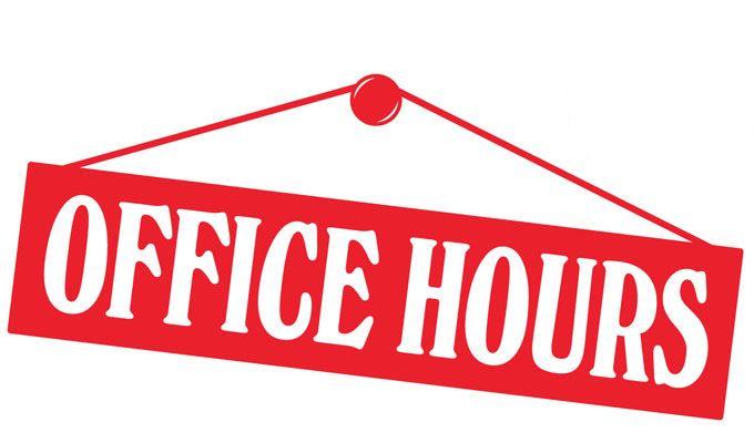 Counseling Office Hours Monday, Wednesday, Friday