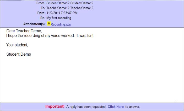 1 Reading Messages To view the Messages page click the From/To column to read