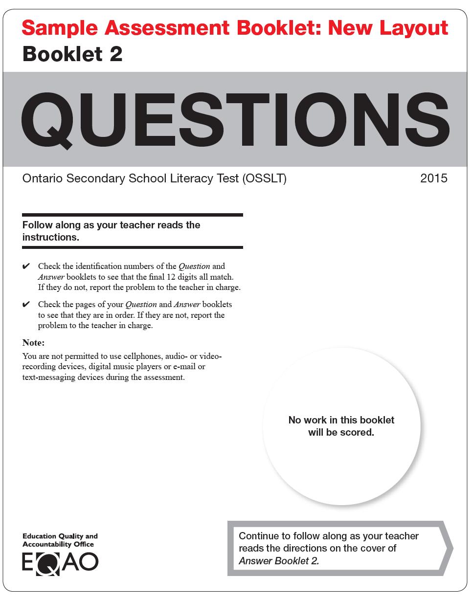 This booklet contains questions for: Section Task Weighting G Writing: Series of Paragraphs 12 % H Writing: Use of