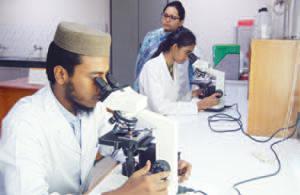 Hands on training is conducted in the laboratory.