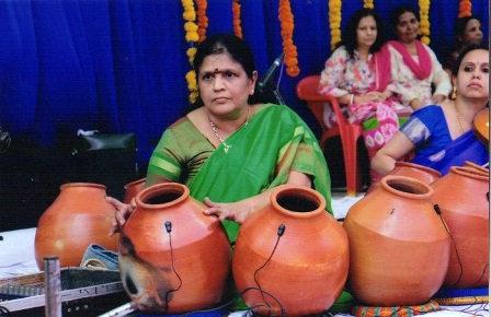 The swift movements of fingers and palm on ghatam were bewildering. The music produced by them was ecstatic. On 18th September renowned Ghatam female artist, Ms.
