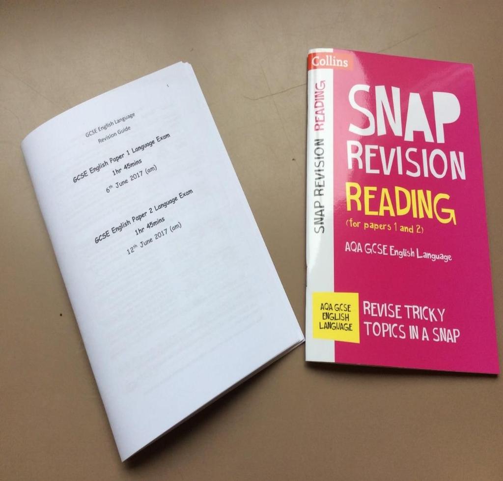 Two books to revise from: My revision guide: Goes through each language question Step by Step. Has example papers and questions at the back. Where?
