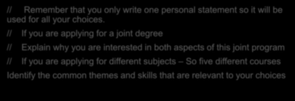 // If you are applying for a joint degree // Explain why you are interested in both aspects of