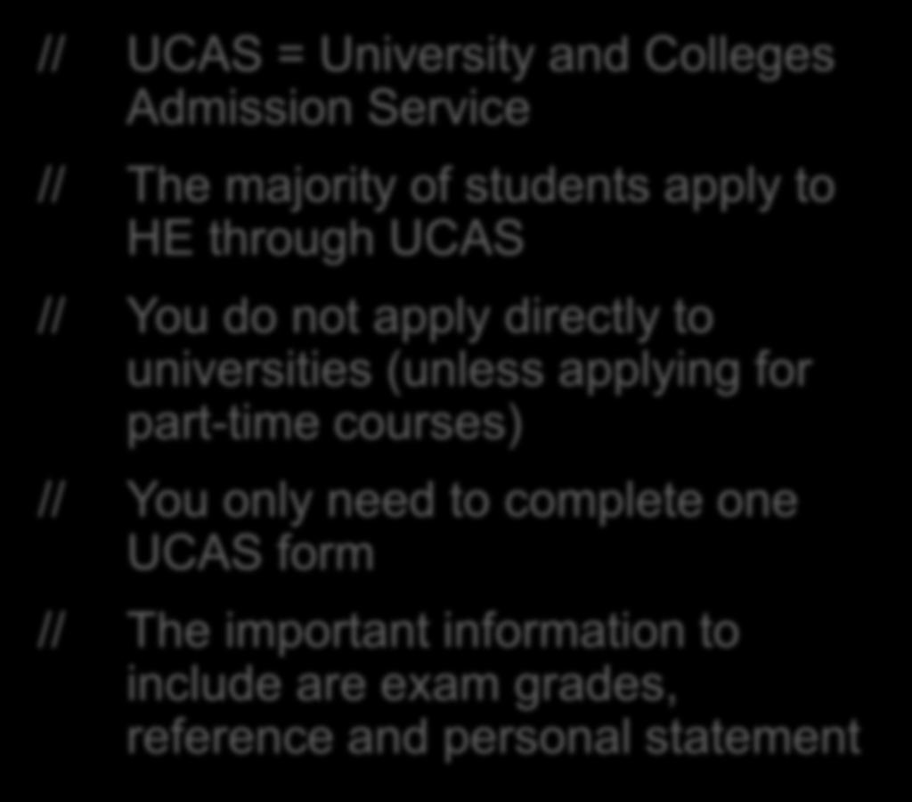 Who are UCAS?