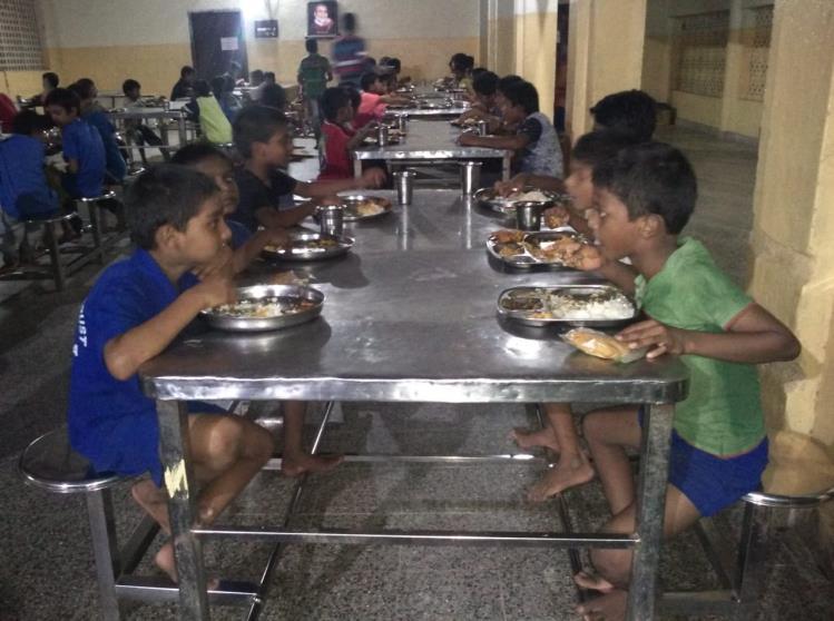 special dinner to our children at Premvihar Boys Home on the eve of Birthday of