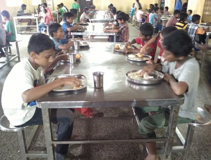 breakfast to our children at Prem vihar Boys Home.