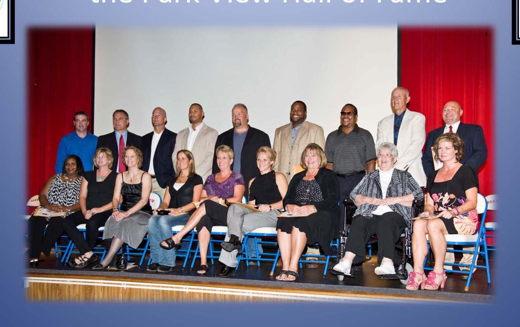 Congratulations and Welcome to the Park View Hall of Fame Andy Bell Class of 1990 Randy Boyer Class of 1985 Monica Chandler Class of 1980 Tony Conway Class of 1989 Pam Freedman Horton Class of 1991