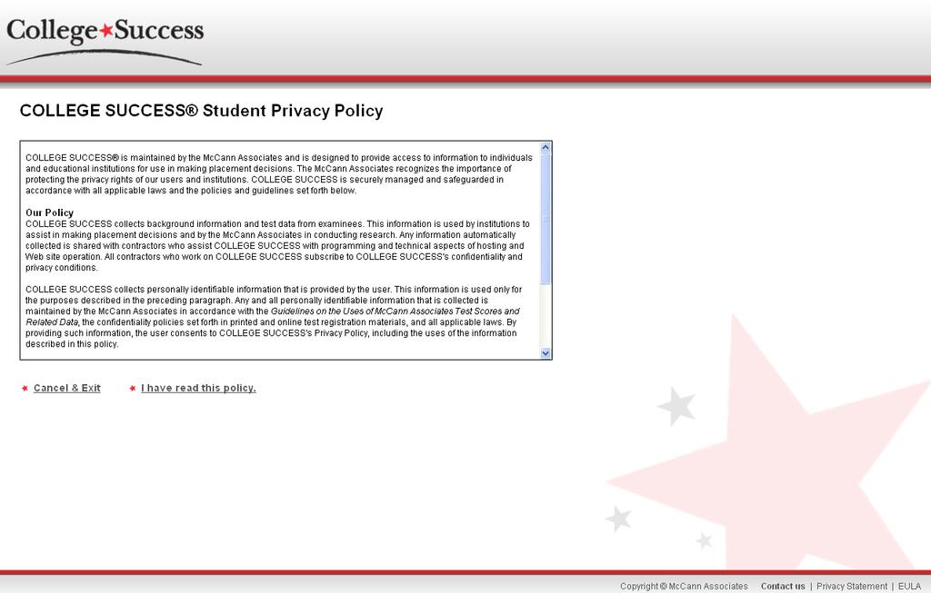31 Step 5: Direct Student- To read the College Success Student Privacy