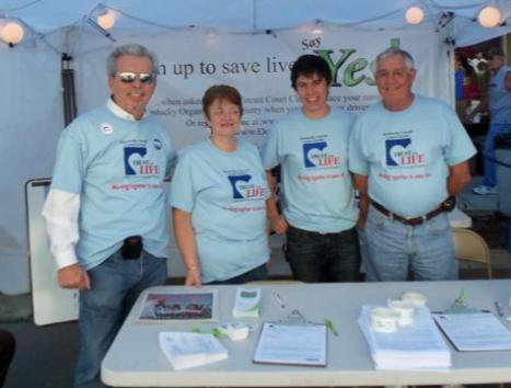 org Laurel County Circuit Clerk Roger Schott and staff once again manned an organ donor registry/information booth at the annual Laurel County Chicken Festival.