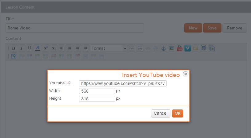 User Guide Create Your Own Activities 14 You can also embed links to YouTube and Vimeo videos
