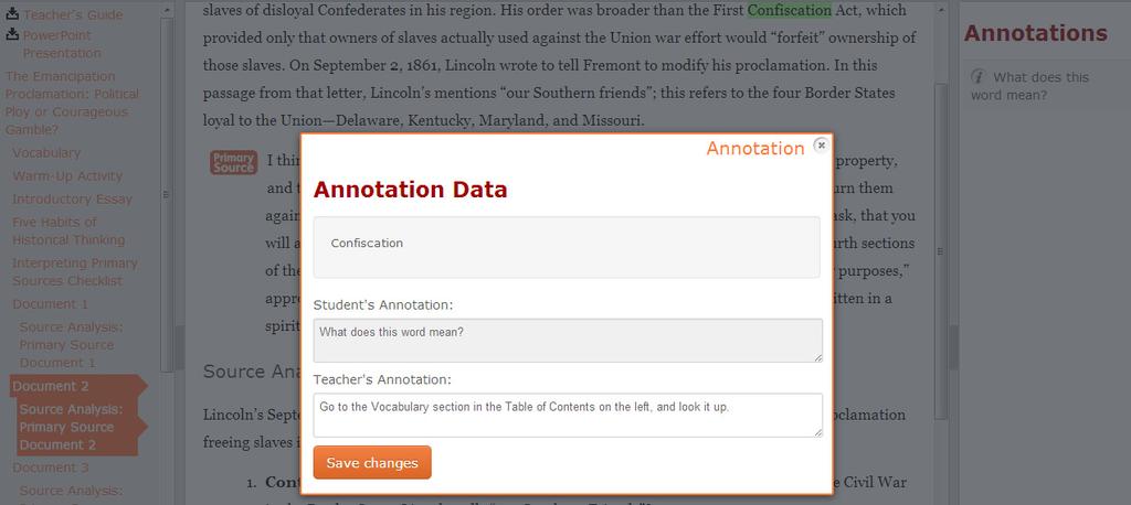 Then select Launch to open the lesson so that you can view student work and annotate it.