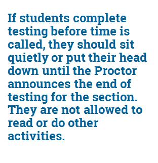 Allowable Items During the test (including breaks), students should only have the following items on their desk: Test book Answer sheet No.