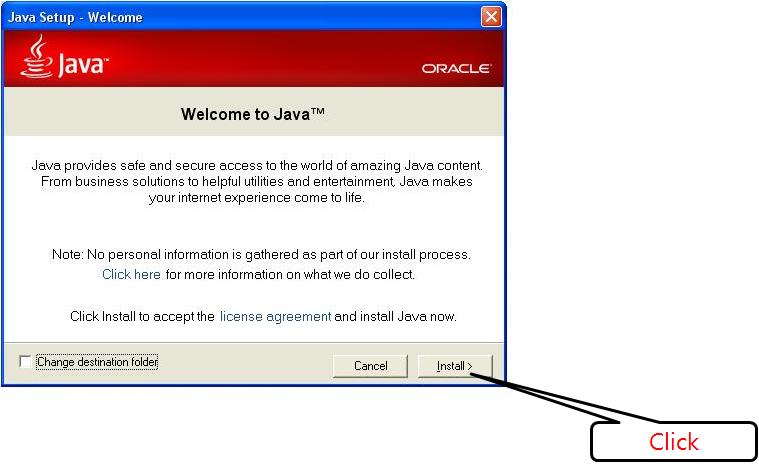 6) Java installation will begin