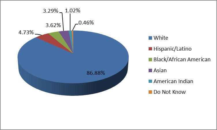 Table 6. Participation by Race/Ethnicity Race/Ethnicity Participants Percentage White 1874 86.88% Hispanic/Latino 102 4.