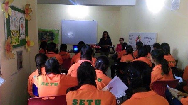 conducted and teenage girls of Setu were given tips on personal hygiene and How to raise