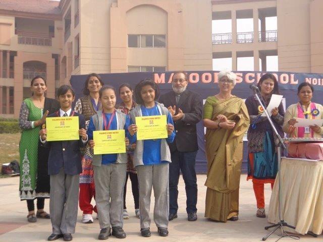 Prizes were also awarded in two categories-in category A (Class 5 to 7),Ananyafrom Ryan International School, Noida claimed the 1 st Prize, the 2 nd prize went to Namratafrom Bal