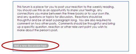 2. Then click, Add a new discussion topic 3.