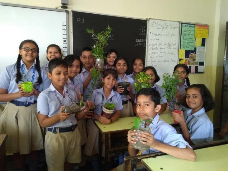 East Point School Juniors are eager in maintaining the green