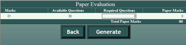 iii. Select Level of Difficulty and Type. iv. Select topic by selecting checkboxes in front of each topics. v. Enter Instructions, Paper Title and Time Duration. vi.