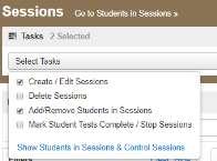 Add Students to Sessions Students will be added to a session