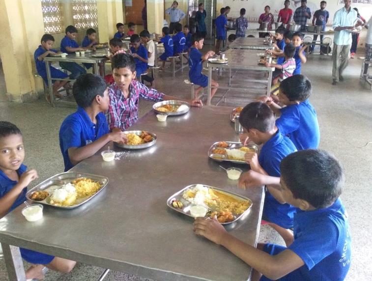 Special Lunch to our children at Premvihar Boys Home on the eve of 1 st Birthday of his