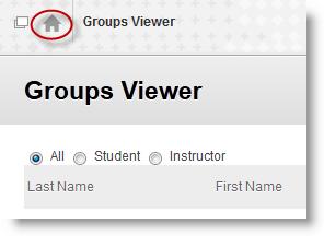 You can select all students or all instructors to get a filtered view, using the radio buttons at the top left.