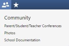 school. The Grid icon will bring up the Organisation menu, from which you can access Events/ excursions.