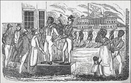 PRIMARY SOURCE ANALYSIS Slave Auction This is a 19th century engraving of a slave auction in South Carolina. Analyze the engraving and answer the questions. B A C Courtesy of Wikimedia Commons 1.