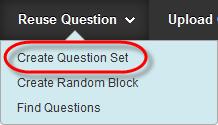 Reuse a question from another test On the action bar, point to Reuse Question and select Find Questions from the drop-down list.