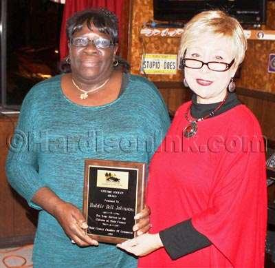 The Lifetime Service Award went to Heddie Bell Johnson (left), who has been actively serving the people in communities in Dixie County her entire life, and currently serves as vice mayor of Cross