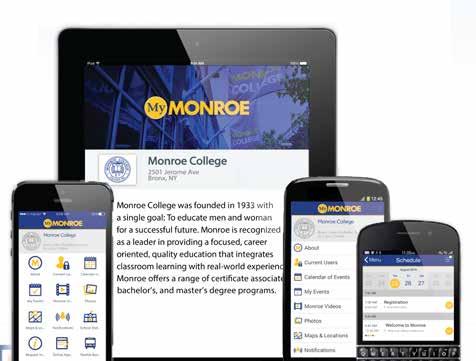 My Monroe also provides easy access to student applications such as your email, electronic databases, and student software.