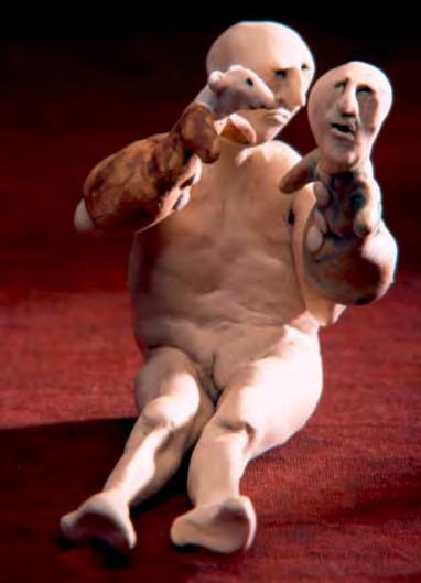 Puppetman, 2001 Ceramic, 9"w x 7"h x 1 1/2"d Les Yeux du Monde Art Gallery 115