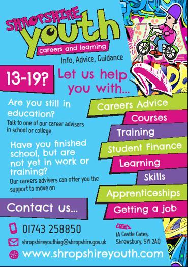 Shropshire Youth IAG Shropshire Youth IAG Team (Information, Advice & Guidance) provide independent and impartial careers information, advice and guidance to help young people plan for