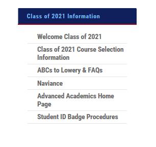 Class of 2021 Course