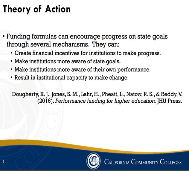 California Community College Chancellor s Office Metrics New Funding Formula 1. ACCESS: FTES 2. EQUITY: PELL, AB540, PROMISE 25+ 3.