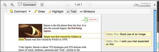 HOW TO USE THE GRADE ASSIGNMENT PAGE INLINE ANNOTATION TOOLS Files that have been uploaded and converted for display in the inline viewer can be annotated directly within the browser.