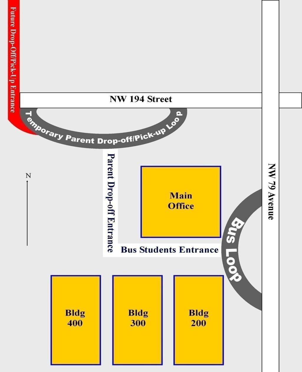 N.W. 197 Street N W Lawton Chiles Middle School No Left 8 2 Please use the roadway by the NW 82 AVE entrance for pick-up and drop-off.