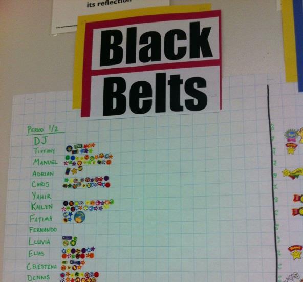 2. Create a Belt Wall GOAL: Allow students to celebrate their accomplishments and gain public recognition for achievements on CSM.