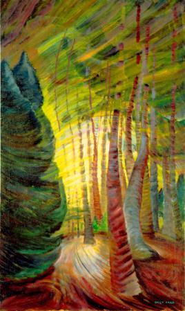 postimpressionists and other artists in France. Royal BC Museum, BC Archives. Emily Carr, Sombreness Sunlit, 1938-1940. Oil on canvas. PDP633.