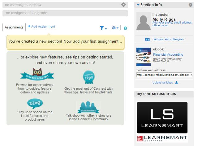 SmartBook/LearnSmart is located on the Section home page under my course resources.